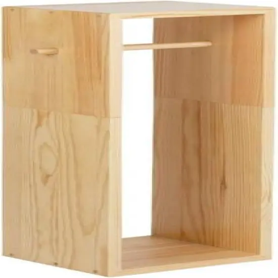 Natural Brown Wood Toilet Paper Holder with 6 Rolls Storage {1}