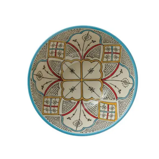 Hello Honey&reg; Multicolor Hand Painted Stoneware Bowl {6}