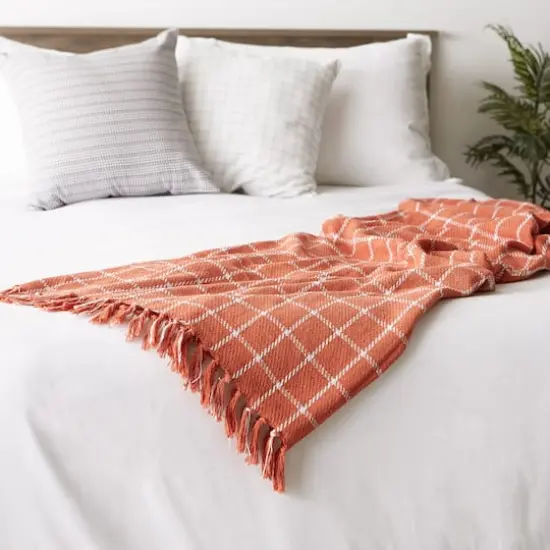 DII&reg; Checked Plaid Throw Spice {7}