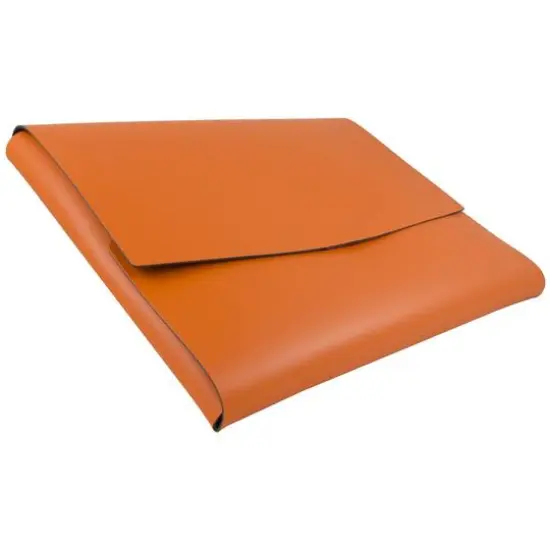 JAM Paper Italian Leather Snap Closure Portfolio Orange {5}