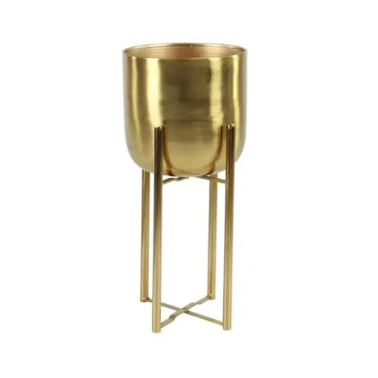 CosmoLiving by Cosmopolitan Gold Metal Glam Planter Set {3}
