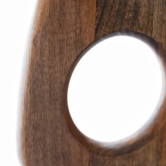 18" Brown Mango Wood Modern Sculpture {8}