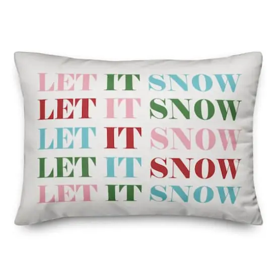 Let It Snow 14x20 Throw Pillow {1}