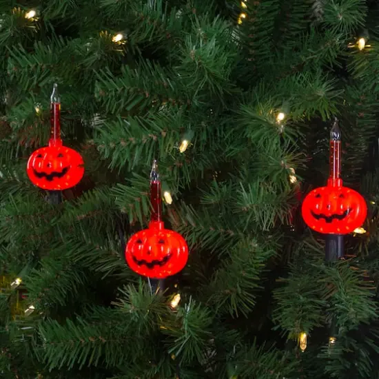 7ct. Jack O' Lantern Halloween Bubble Lights {3}