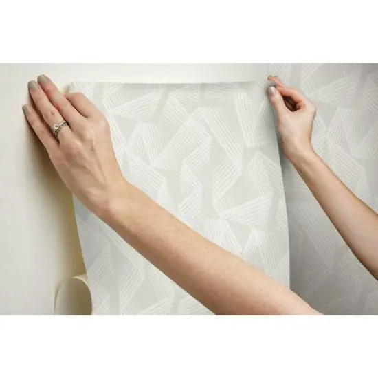 RoomMates Acceleration Peel & Stick Wallpaper Taupe and Beige {12}
