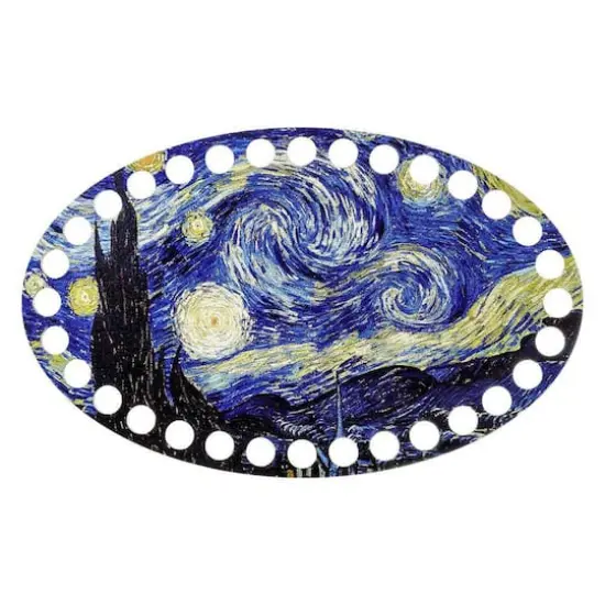 Wonderland Crafts Famous Paintings Starry Night Oval Thread Organizer {1}