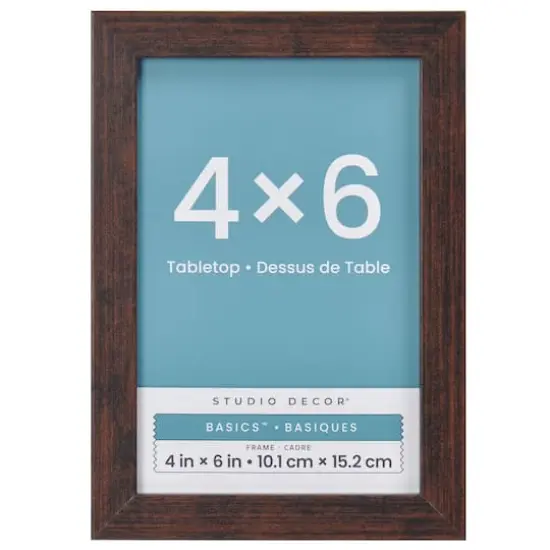 Basics&trade; Woodgrain Tabletop Linear Frame by Studio D&eacute;cor&reg; Dark Brown {1}
