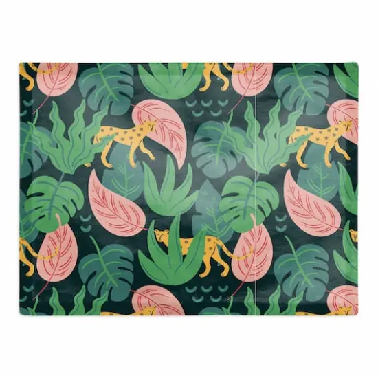 Tropical Cheetahs 18" x 14" Cotton Twill Placemat {1}