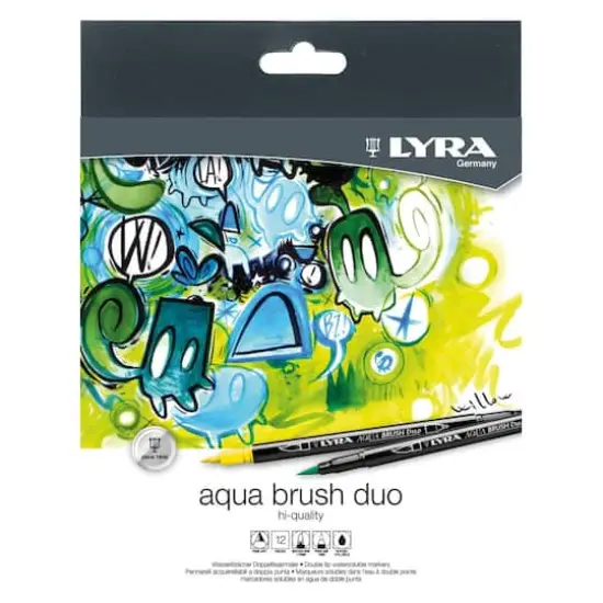 Lyra Aqua Brush Duo 12 Color Marker Set {1}