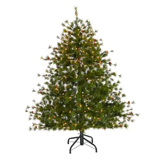 5ft. Pre-Lit Colorado Mountain Pine Artificial Christmas Tree, Clear LED Lights {1}
