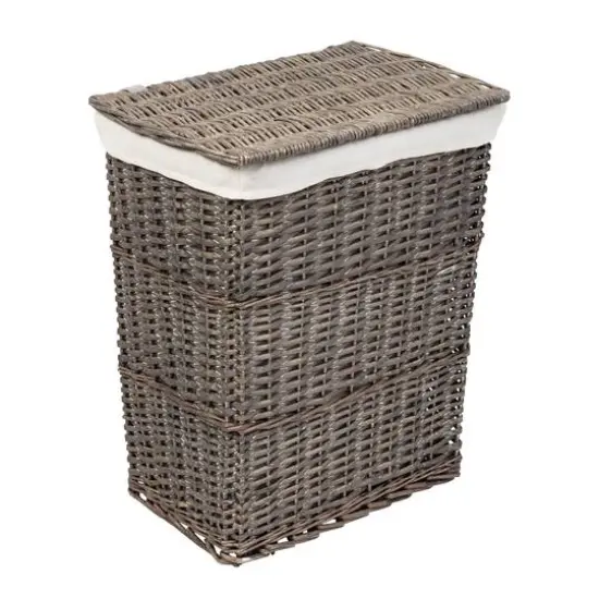 Honey Can Do 7-Piece Split Willow Woven Bathroom Storage Basket Set {6}