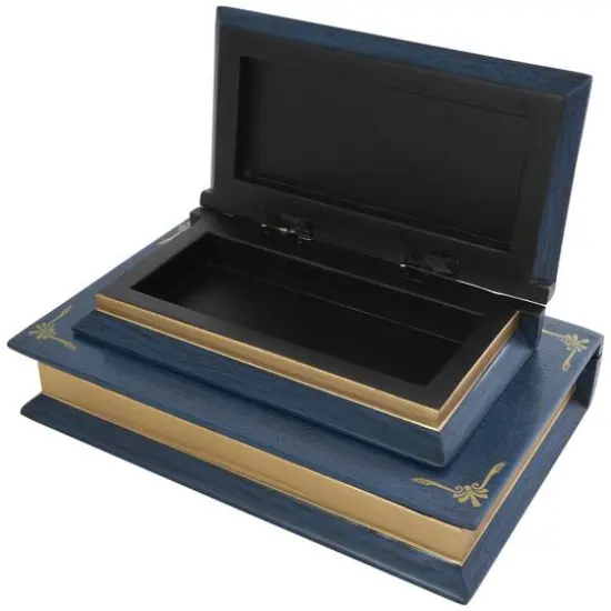 Blue Wooden Pride and Prejudice Storage Faux Book Box, 2ct. {5}