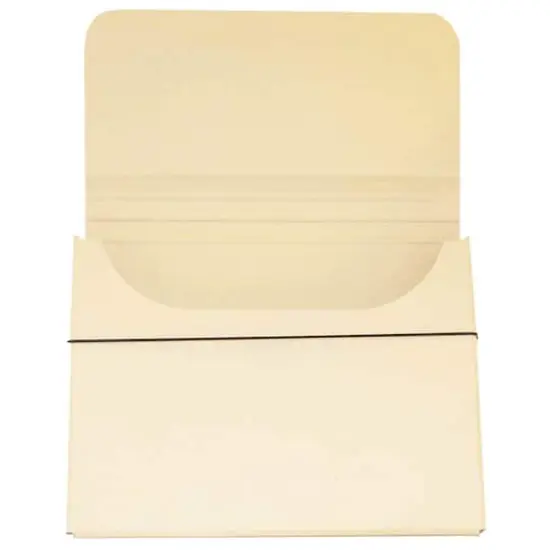 JAM Paper Strong Thick Portfolio Carrying Case with Elastic Band Closure Natural Brown {5}
