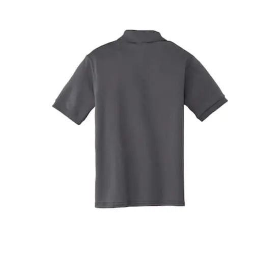 Port & Company&reg; Youth Core Blend Jersey Knit Polo Charcoal {5}