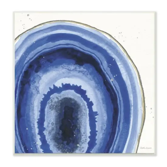 Stupell Industries Modern Abstract Blue Agate Boho Geode Pattern,12" x 12" {1}