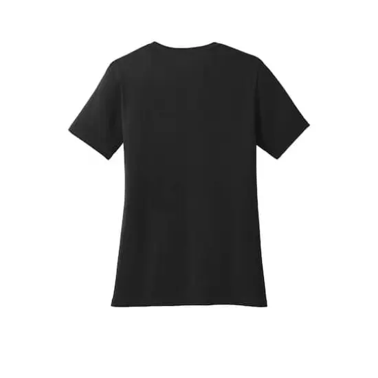 Port & Company® Ladies Core Cotton Neutrals V-Neck T-Shirt Jet Black {4}