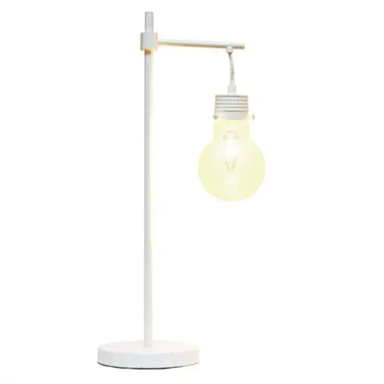 Lalia Home 24" White Matte 1 Light Beacon TableLamp with Clear Glass Shade {3}
