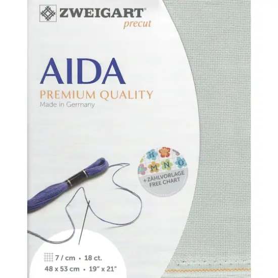 Zweigart&reg; Belfast Fein-Aida 18 Count Pre-Cut Fabric Dark Ecru {1}