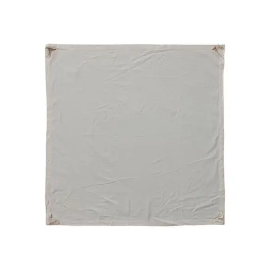 Hello Honey&reg; 43.5" Natural Reclaimed Cotton Crocheted & Teakwood Teepee with Mat {5}