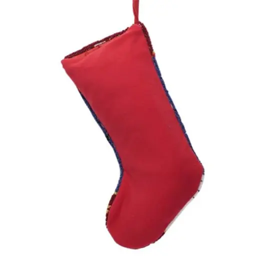 Glitzhome&reg; 19" Snowman Hooked Stocking {4}