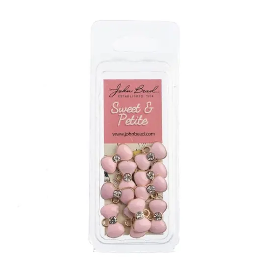 John Bead Sweet & Petite Bow Charms, 10ct. Pink {3}
