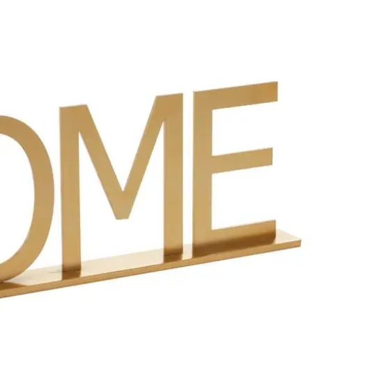 10" Gold Metal Family & Home Tabletop Sign Set {6}