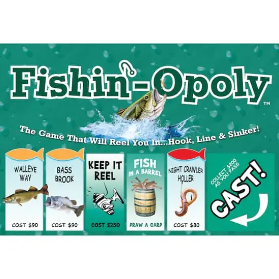 Late For The Sky Fishin'-Opoly&trade; Board Game {3}