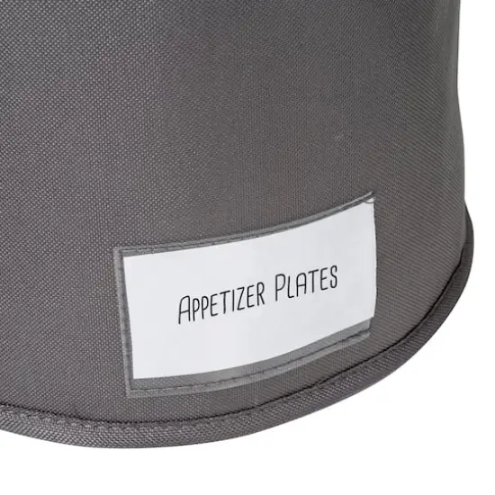 Honey Can Do Gray 8" Round Dinnerware Storage Box {5}