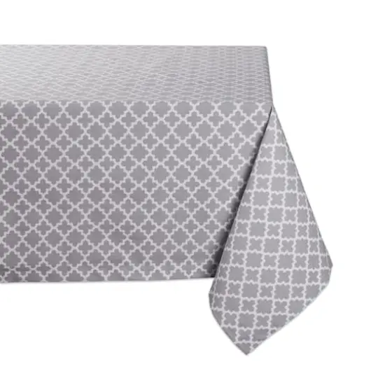 Gray Lattice Tablecloth 60" x 84" {1}