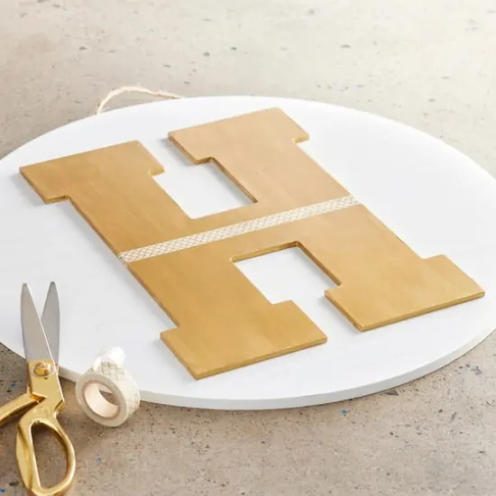13" White MDF Uppercase Letter by Make Market&reg; H {3}