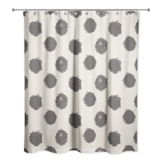 Polka Dots Shower Curtain Black/White {1}
