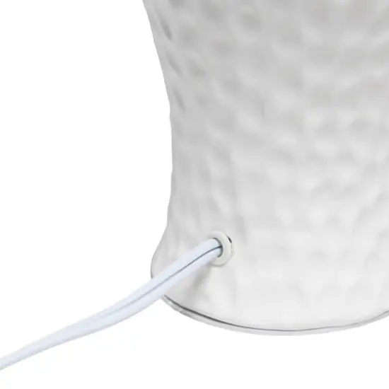 Creekwood Home Essentix 20" Ceramic Winding Table Lamp White {9}