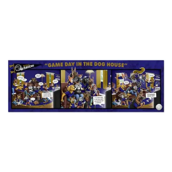 NFL Game Day in the Dog House 1,000 Piece Puzzle Baltimore Ravens {4}