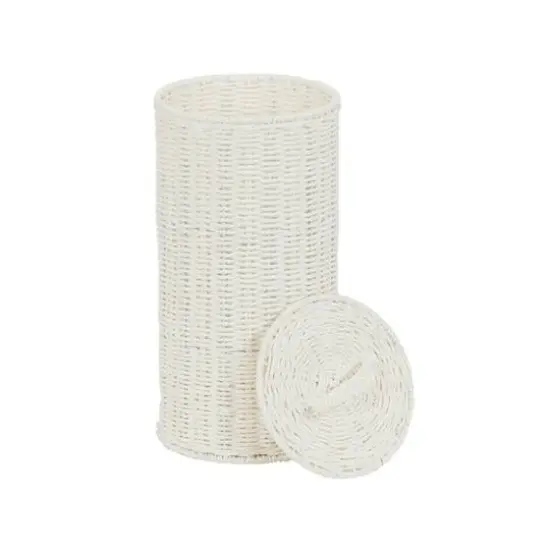 Household Essentials Wicker Toilet Paper Holder with Lid {7}