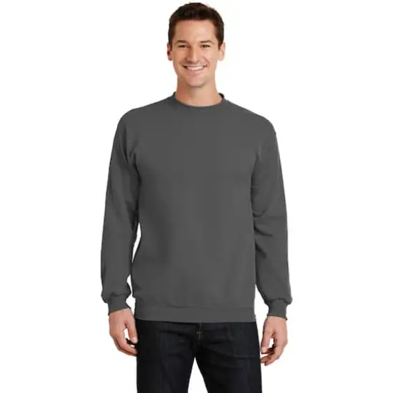 Port & Company&reg; Neutrals Core Fleece Crewneck Sweatshirt Charcoal {4}