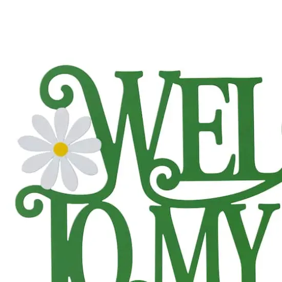 Glitzhome® 24" Welcome to my Garden Metal Cutout Wall Décor {8}