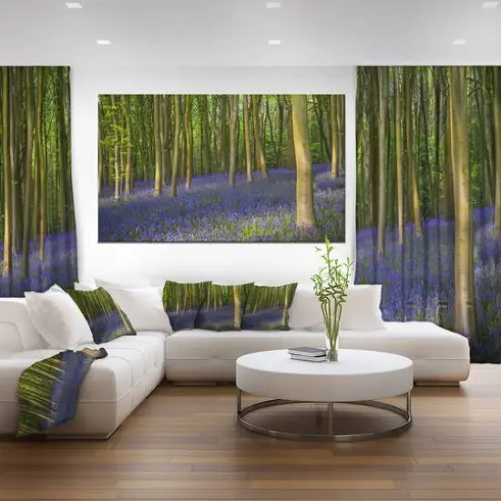 Designart - Bluebell Woods in Oxfordshire - Large landscape Canvas Art Print {6}