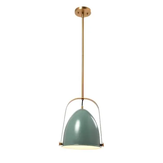 Hello Honey® 5.9ft. 2-Tone Metal Ceiling Light Sage and Brushed Gold {4}
