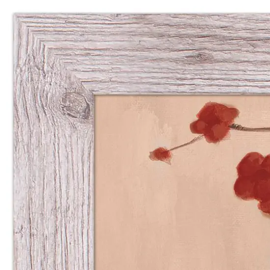 Framed Western Red Floral Woman Print White {3}