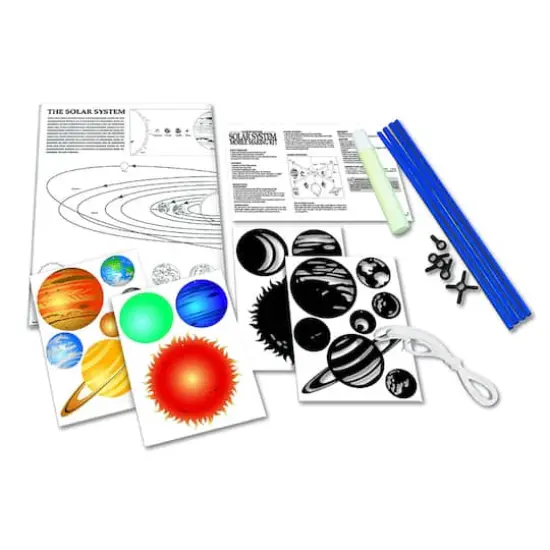 4M Glow-in-the-Dark Solar System Mobile Making Kit {3}
