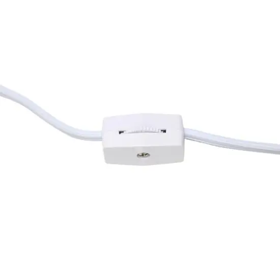 Simple Designs 10.43" Petite Webbed Waves Base Table Lamp White {7}