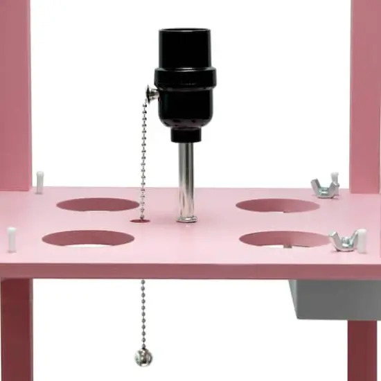 Simple Designs Floor Lamp with 2 USB Charging Ports/1 Outlet Light Pink {10}