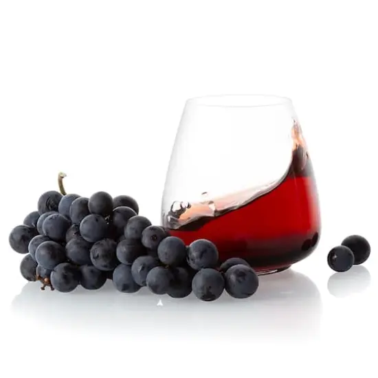 JoyJolt&reg; 18.2oz. Black Swan Stemless Red Wine Glasses, 4ct. {5}