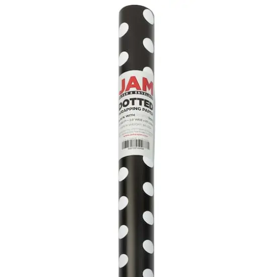 JAM Paper Polka Dot Gift Wrap Black and White {4}