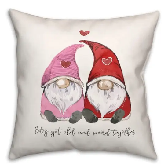 Get Old And Weird Together Throw Pillow, 18" x 18" {3}