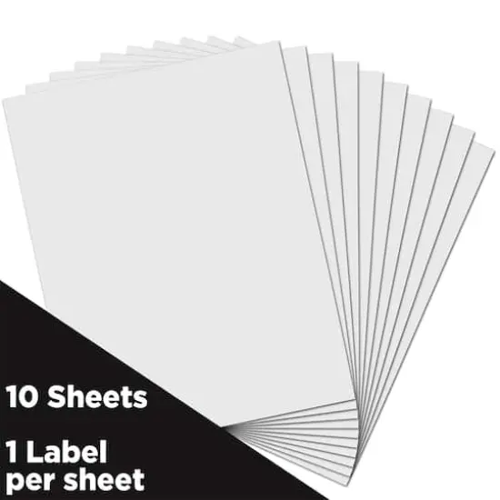 JAM Paper Shipping Labels, 8.5" x 11" White {4}