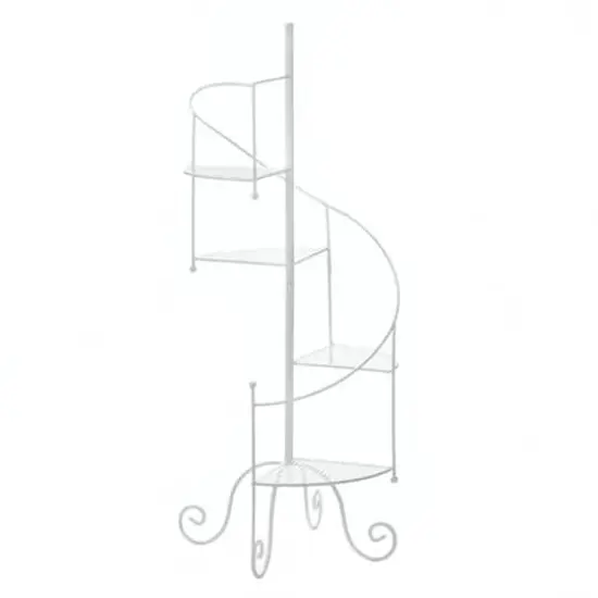 3.3ft. White Spiral Showcase Plant Stand {1}