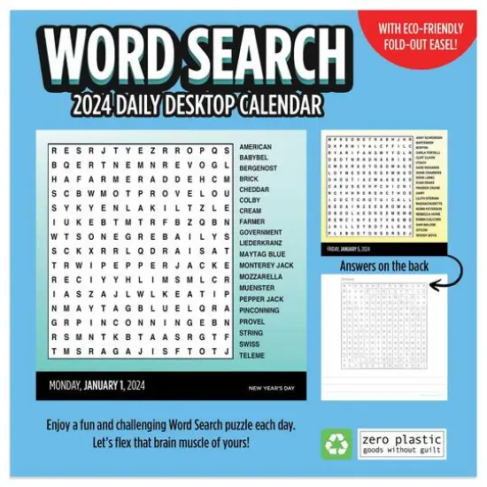 TF Publishing 2024 Word Search Puzzles Daily Desktop Calendar {6}