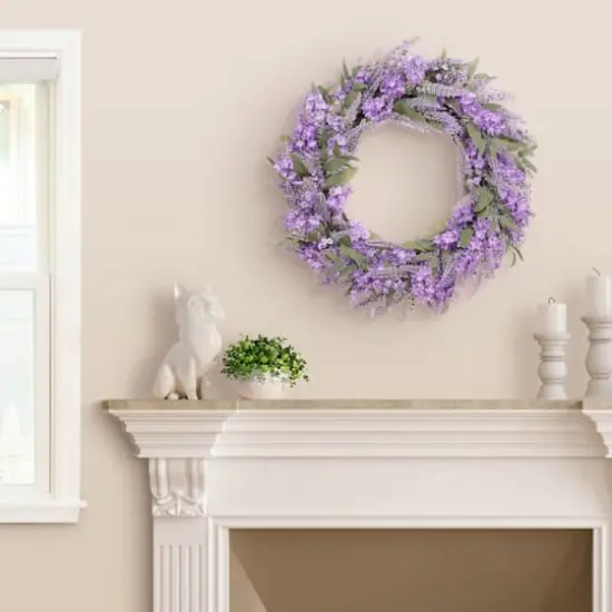 30" Purple Spring Lavender & Lilac Wreath {5}