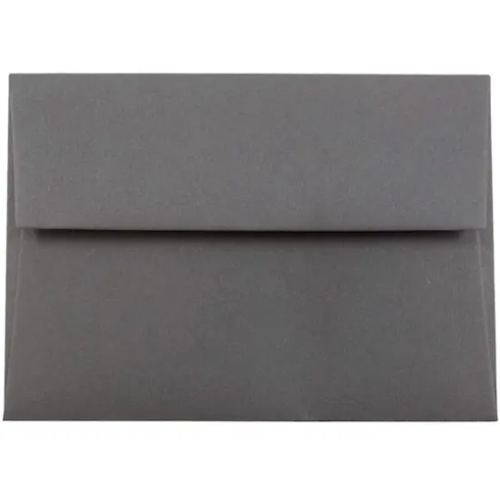 JAM Paper 3.62" x 5.12" Blank Greeting Cards & Envelopes, 100ct. Dark Gray {4}